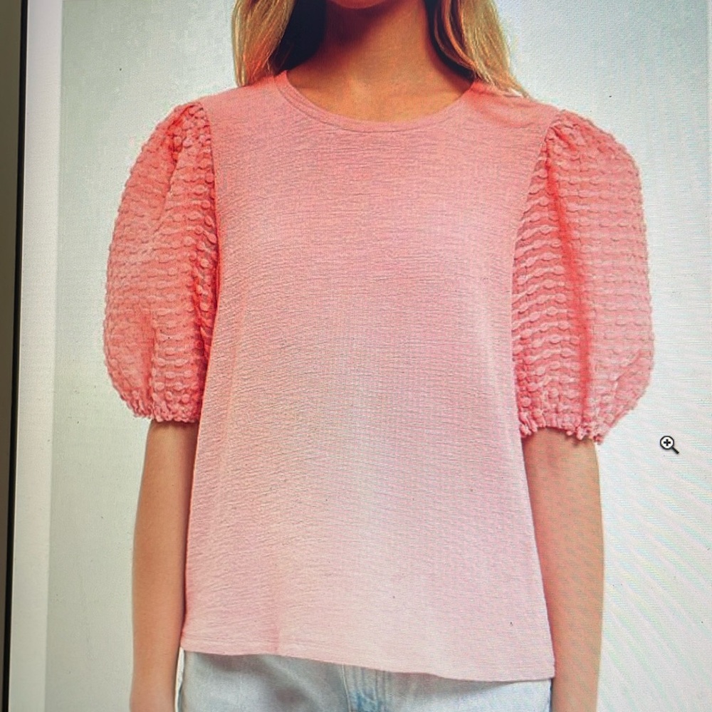 English Factory Textured Sleeve Tshirt NWT